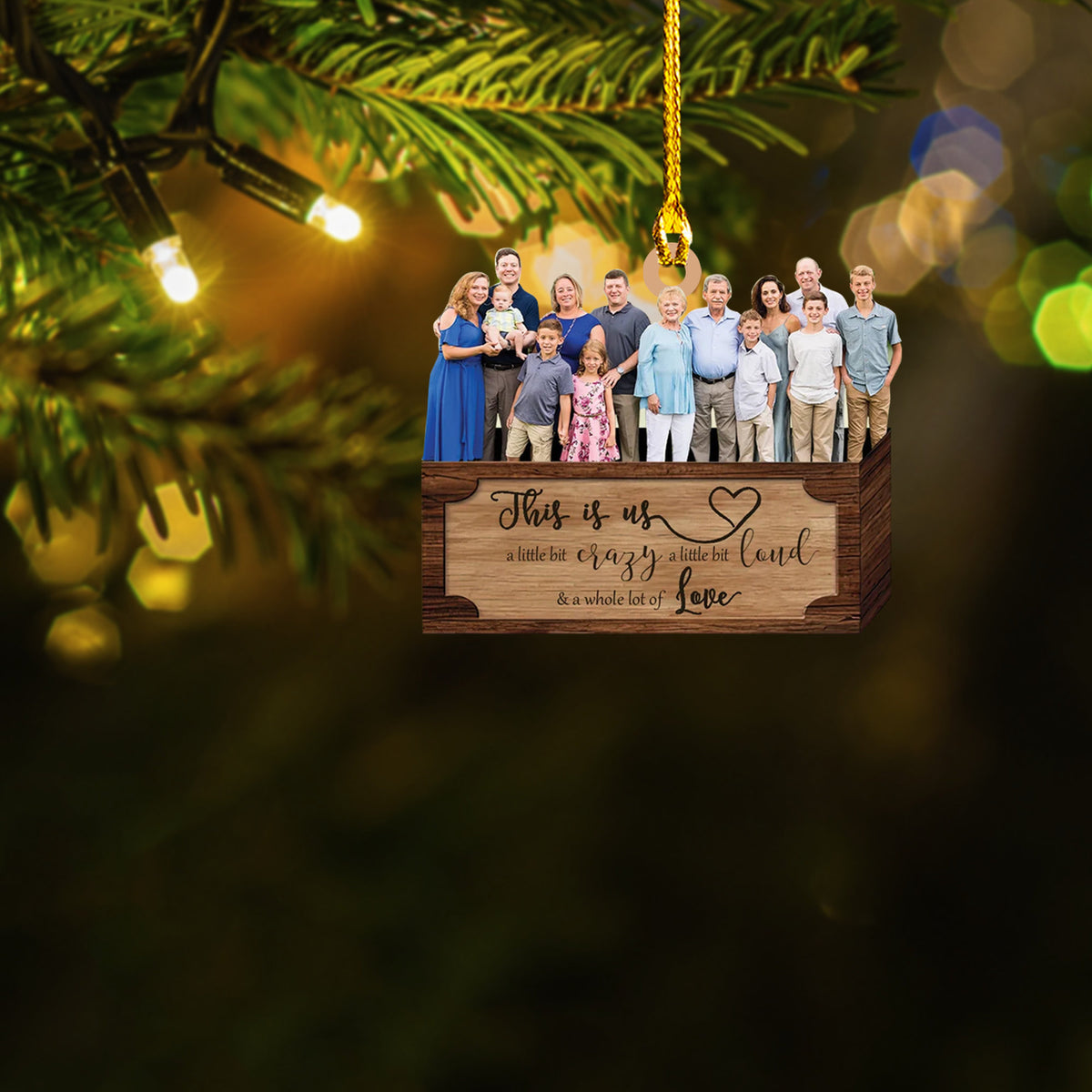 This Is Us Custom Family Photo - Personalized Shape Ornament - Christmas Gift For Family