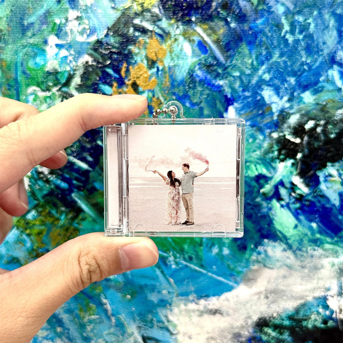 NFC Custom Mini Album CD Keychain, Personalized Music Gift, Music Lover Keychain CD Album