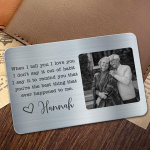 I Love You Reminder - Personalized Wallet Card - Valentine's Day, Anniversary Gift For Couple