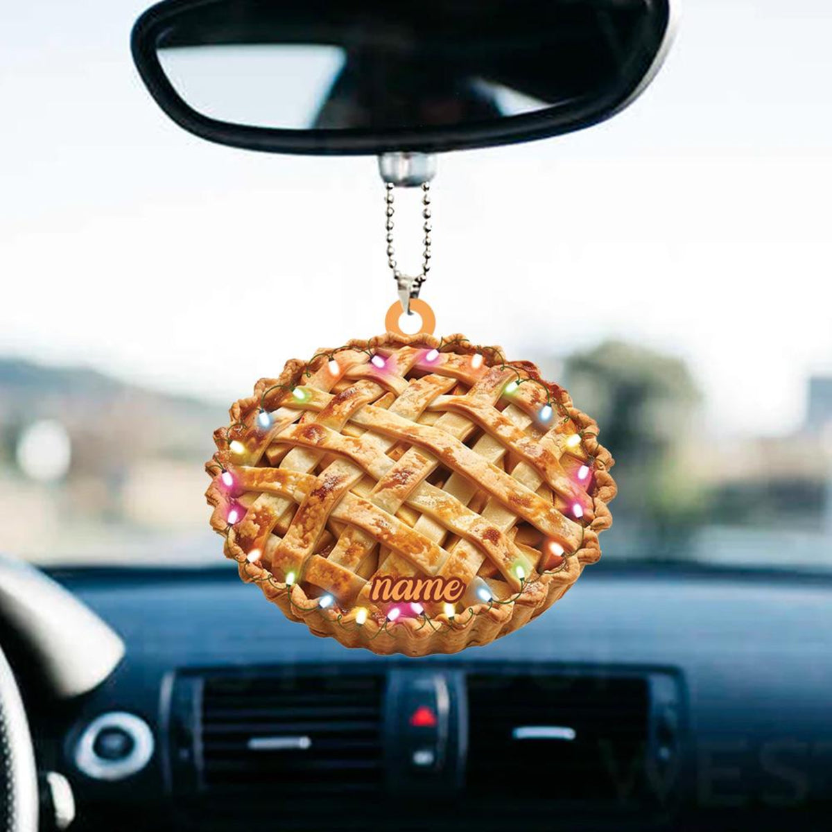 Personalized 2D Flat Apple Pie Ornament, Apple Pie Christmas Decor, Apple Pie Hanging Decor, Xmas Gift, Apple Pie Lover Gift