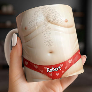 Custom Cupid-Themed Mug With Hearts And Angels, Personalized Coffee Mug, Gift For Partner