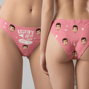 The Luckiest Golfer In The World - Custom Photo Women Briefs - Personalized Anniversary Wedding Gifts For Husband And Wife, Him And Her -