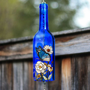 My Beautiful Garden - Personalized Wine Bottle Wind Chime - Gift For Garden Lovers
