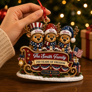 Christmas Begins At Home - Family Ornament - Real 3D Raised Ornament