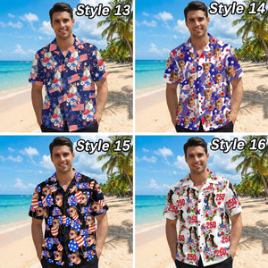 Custom Face Hawaiian Shirt: American Flag 250th Anniversary Shirt, Independence Day Gift