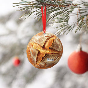 Personalized Sourdough Ornament, Sourdough Bread Christmas Ornament, Bakery Ornament Decor, Baking Ornament, Baker Ornament