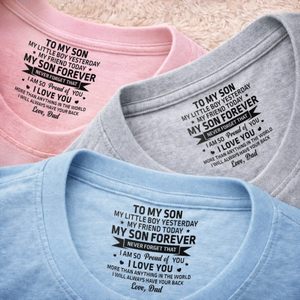 I Love You More Than Anything In The World - Personalized Neck Print T Shirt - Gift For Son, Daughter