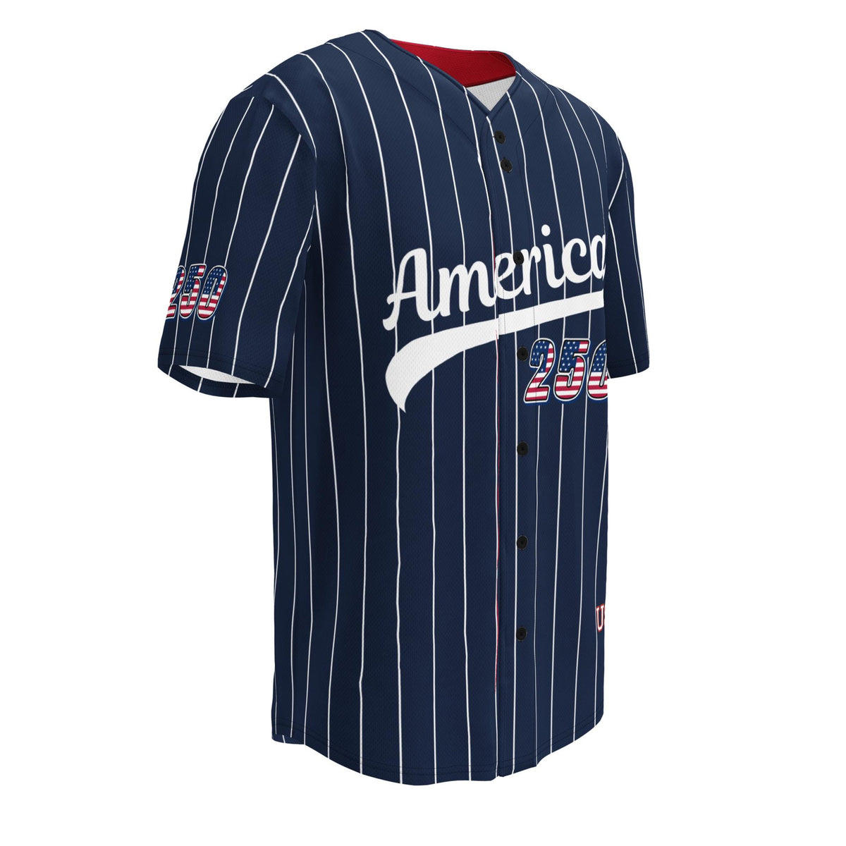 Personalized USA 250th Baseball Jersey, Red White and Blue, Custom Patriotic Shirt, Independence Day Apparel, 4th of July