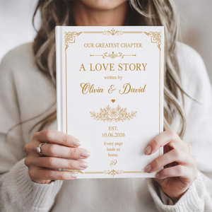 Love Story Wedding Journal - Personalized Gifts for Couples