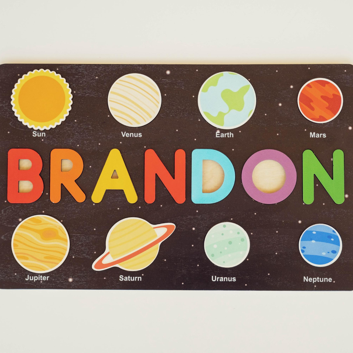 Solar System Wooden name puzzle, Baby Name Puzzle, 1st Birthday Gift For Kids, Baby Shower Gift, Nursery Decor, Easter Gift for kids