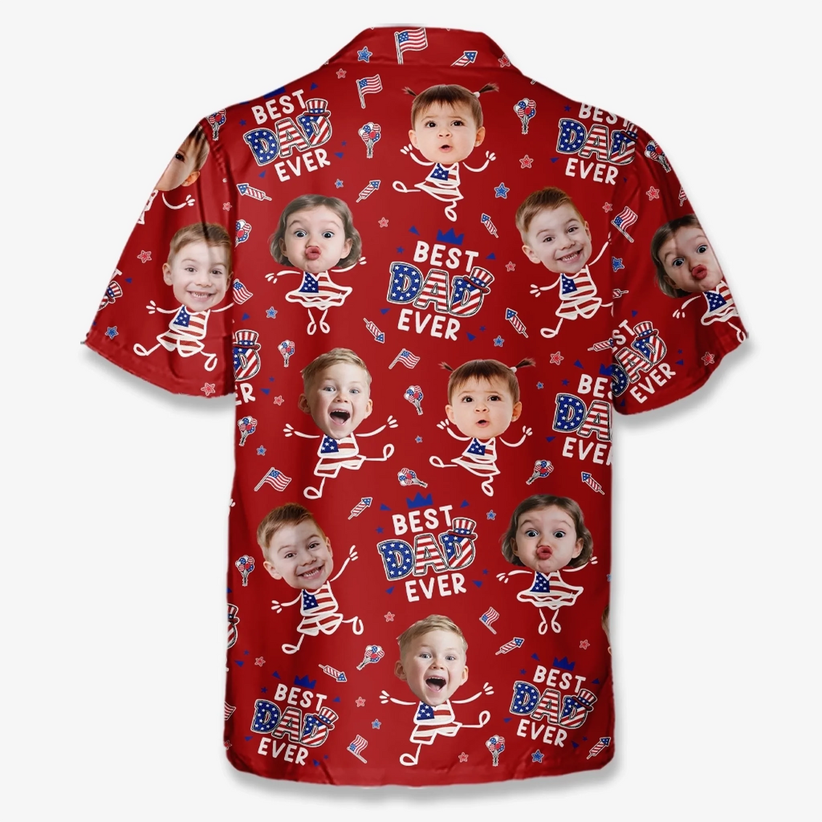 Dad Energy - Personalized Hawaiian Shirt - 4th Of July Gift, Independence Day Shirt, Gift For Dad, Papa