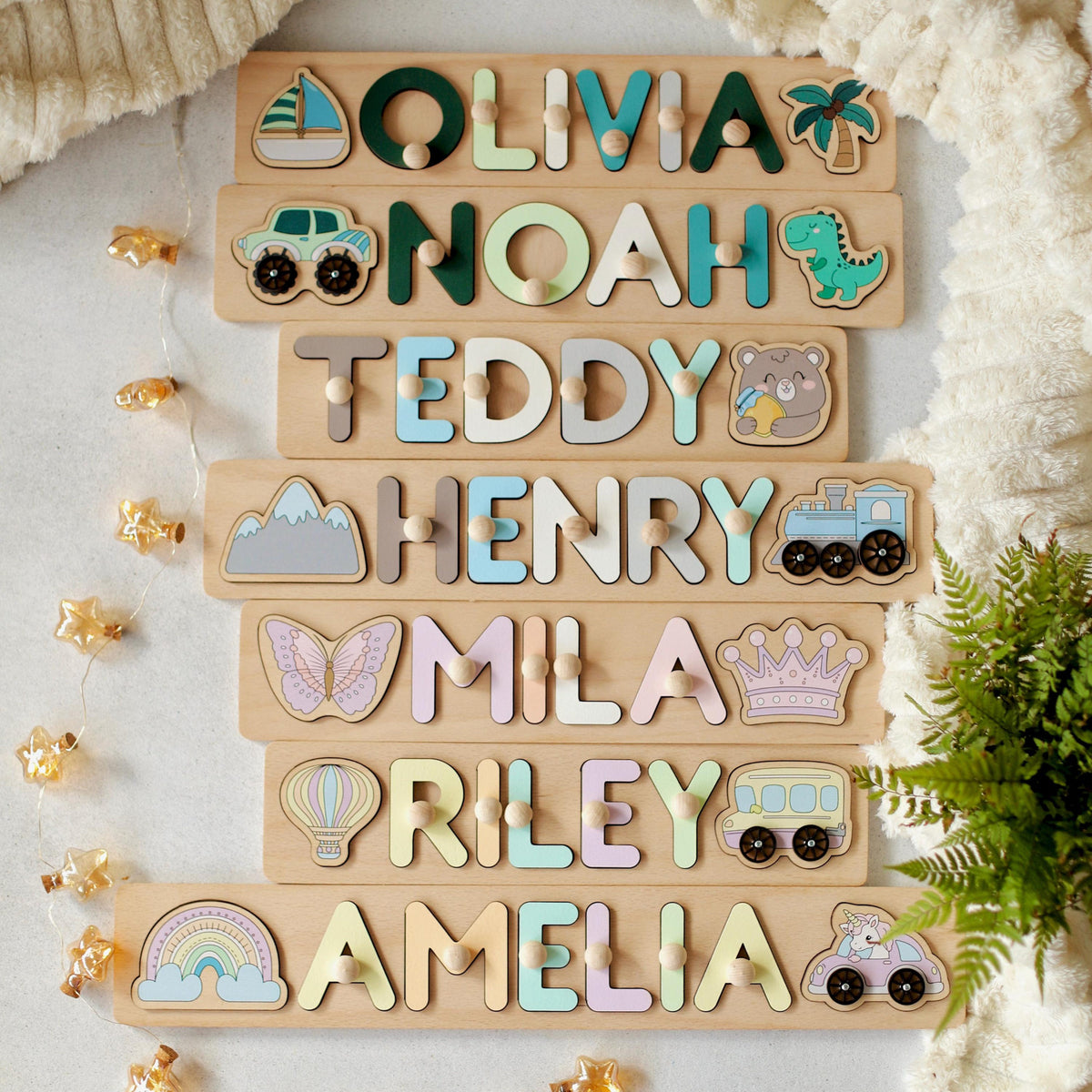 1st Birthday Gift Name Puzzle Baby 1st Easter Custom Baby Gift Personalized Puzzle for Kids First Birthday Gift Baby Boy Girl