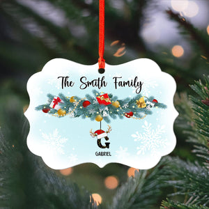 Custom Family First Letter Name Christmas Irregular - Personalized Ornament - Christmas Gift For Family