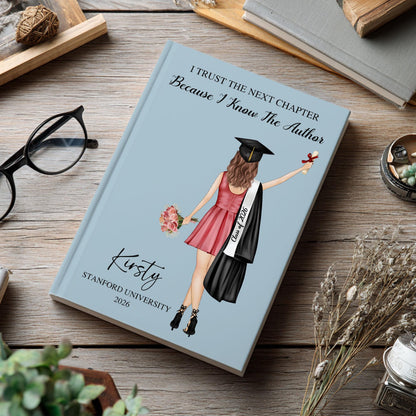 Personalized Girls Graduation Hardcover Journal Matte: Class Of 2026 Gift, Graduation 2026 Gift For Daughter