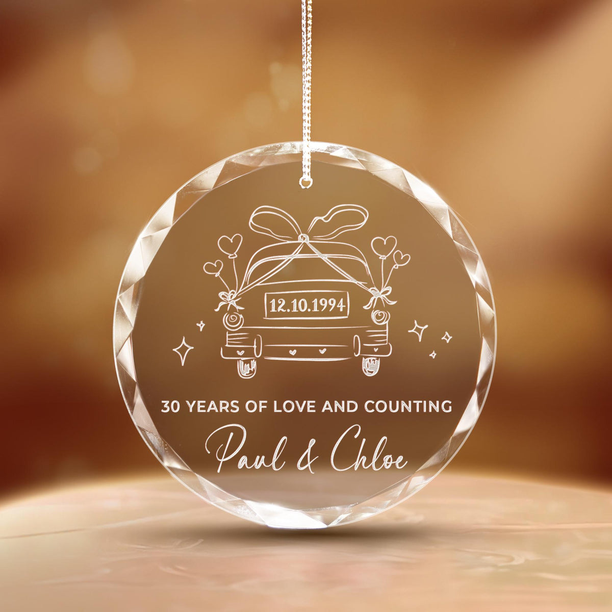 Personalized Anniversary Ornament, Years Of Love And Counting Ornament, Anniversary Gift For Parents, Christmas Gifts for Husband Wife