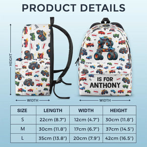 Big Wheels Bigger Dreams - Custom Kids Backpack - Personalized Back To School Gifts For Kids