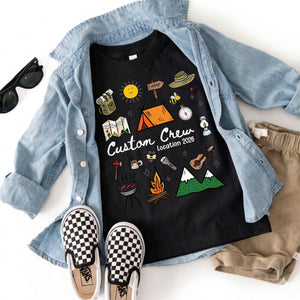 Custom Camping Crew 2026 Shirt, Matching Cousin Crew Camp T-shirt, Kids Summer Camp Shirt, Camper Sweatshirt, Camp Birthday Boy Sweater