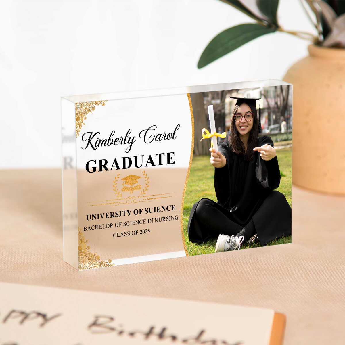 Personalized Graduation Acrylic Gifts, Custom Photo Acrylic Plaque, Grad Gift Acrylic Plaque, New Graduate Gift, Graduation Gift