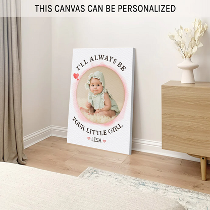 Mom's Little Girl - Personalized Canvas - Mother's Day Gift For Mom