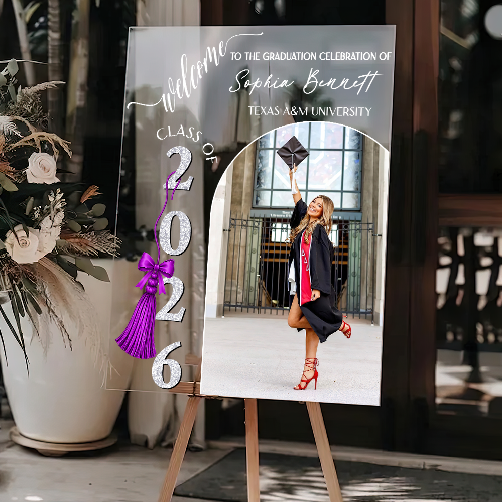 Congrats 2026 Acrylic Personalized Acrylic Welcome Sign