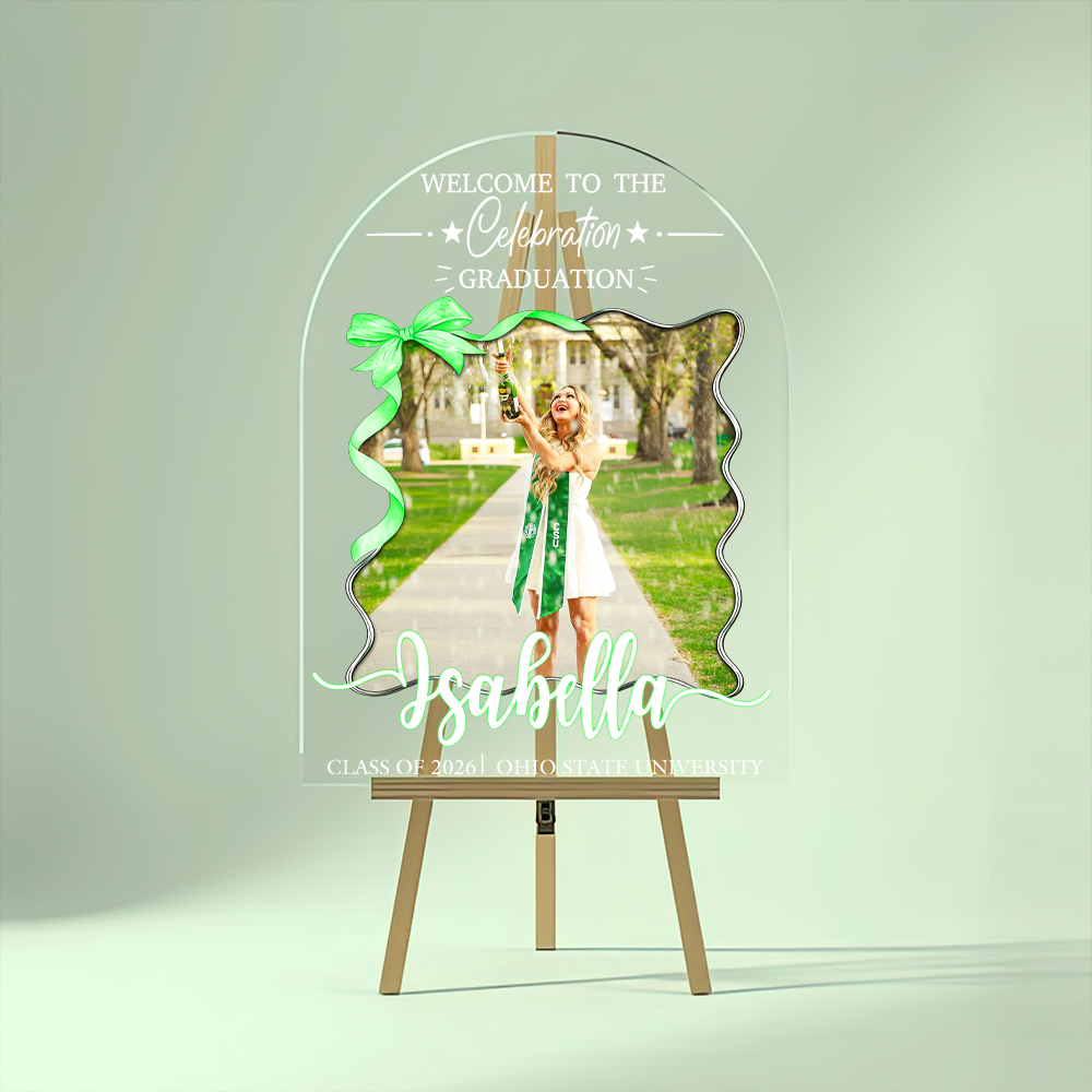 Wildflower Bow 2026 - Personalized Acrylic Welcome Sign