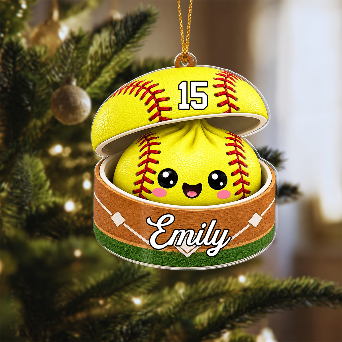 Cute Dumplings For Baseball, Softball, Soccer, Football, Basketball, Hockey Lover - Personalized Ornament