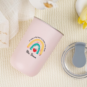 Personalised Teacher Tumbler with Name, Custom Wine Cup, Insulated Travel Mug, Iced Coffee Cup, Thank You Gift, Teacher Appreciation Gift