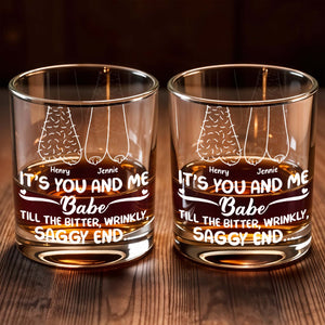 It's You And Me Babe, Personalized Whiskey Glass, Gift For Couple