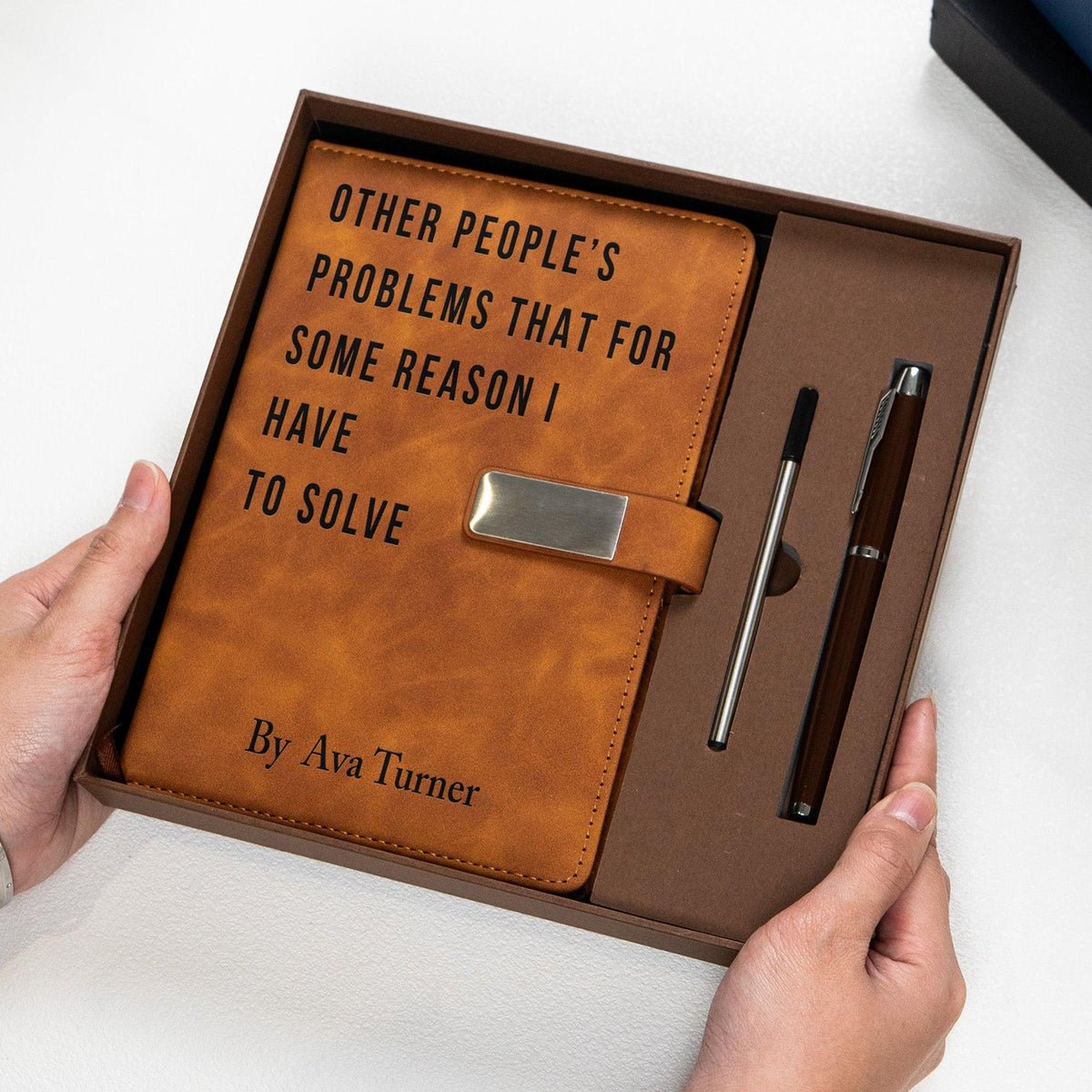 Personalized Funny Sarcastic Notebook For Coworker, Gag Gift White Elephant Exchange Gift, Meeting Notebook Set, Custom Office Humor Present