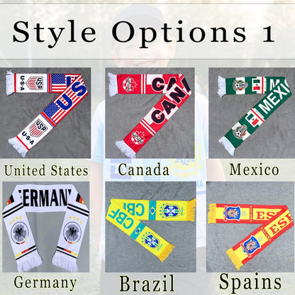 Custom USA Football World Cup Scarf, Football Fan Souvenir, 2026 Soccer Accessory
