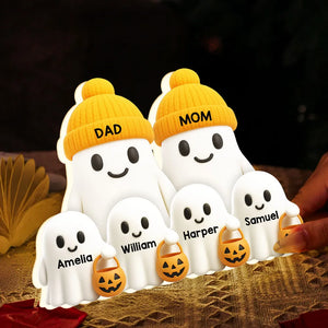 Family Boo Crew - Personalized Acrylic Light Box - Gift For Family, Halloween Decoration, Fall Season Gift