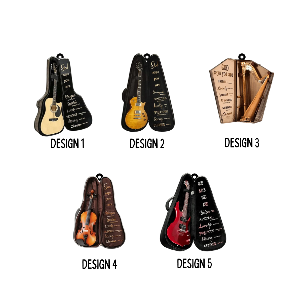 God Says You Are Harp Musical Instrument Personalized Shaped Ornament - Christmas Gift For Musician, Music Lovers