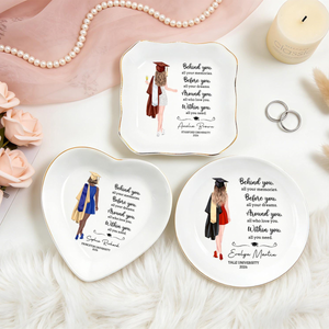 Personalized Graduation Jewelry Dish, Ceramic Graduation Ring Holder, Trinket Tray For Daughter, Custom Graduation Gift For Her, Class of 2026