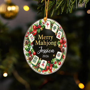 Merry Mahjong Gift For Mahjong Girls, Mahjong Lovers - Personalized Ornament