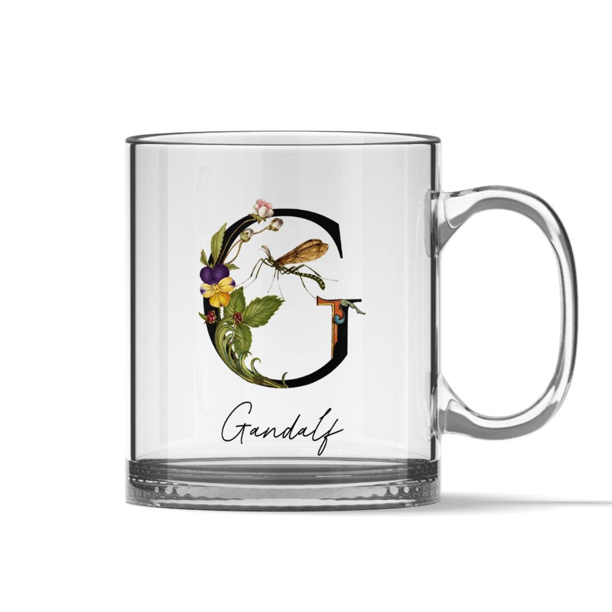 Custom Monogram Mug Clear Coffee Mug Personalized Mug Bridal Party Mugs Bridesmaid Proposal Gift for Her Custom Name Mug Custom Tea Cup