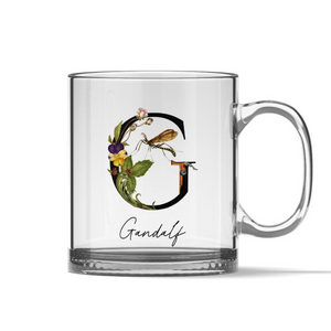 Custom Monogram Mug Clear Coffee Mug Personalized Mug Bridal Party Mugs Bridesmaid Proposal Gift for Her Custom Name Mug Custom Tea Cup