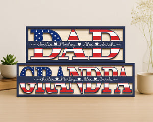 Personalized Dad Sign, Gifts for Dad, Father's Day Gift, Dad Gifts from Kids, Dad Birthday Gift, Dad Gifts from Daughter, Dad Wood Sign