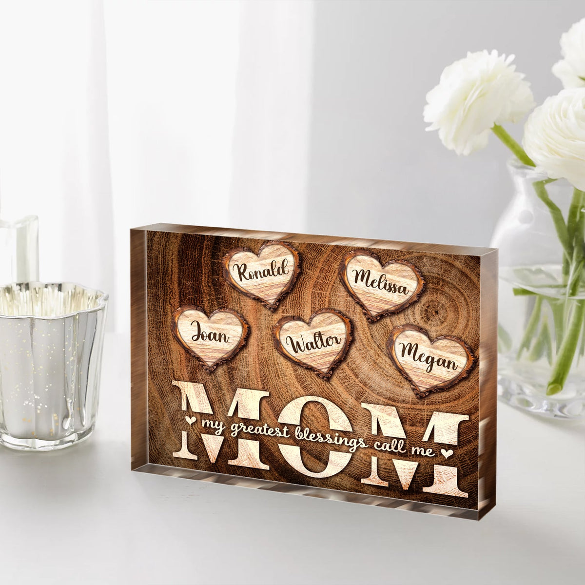 My Greatest Blessings Call Me Mom - Personalized Acrylic Plaque - Gift For Mom, Mother's Day Gift