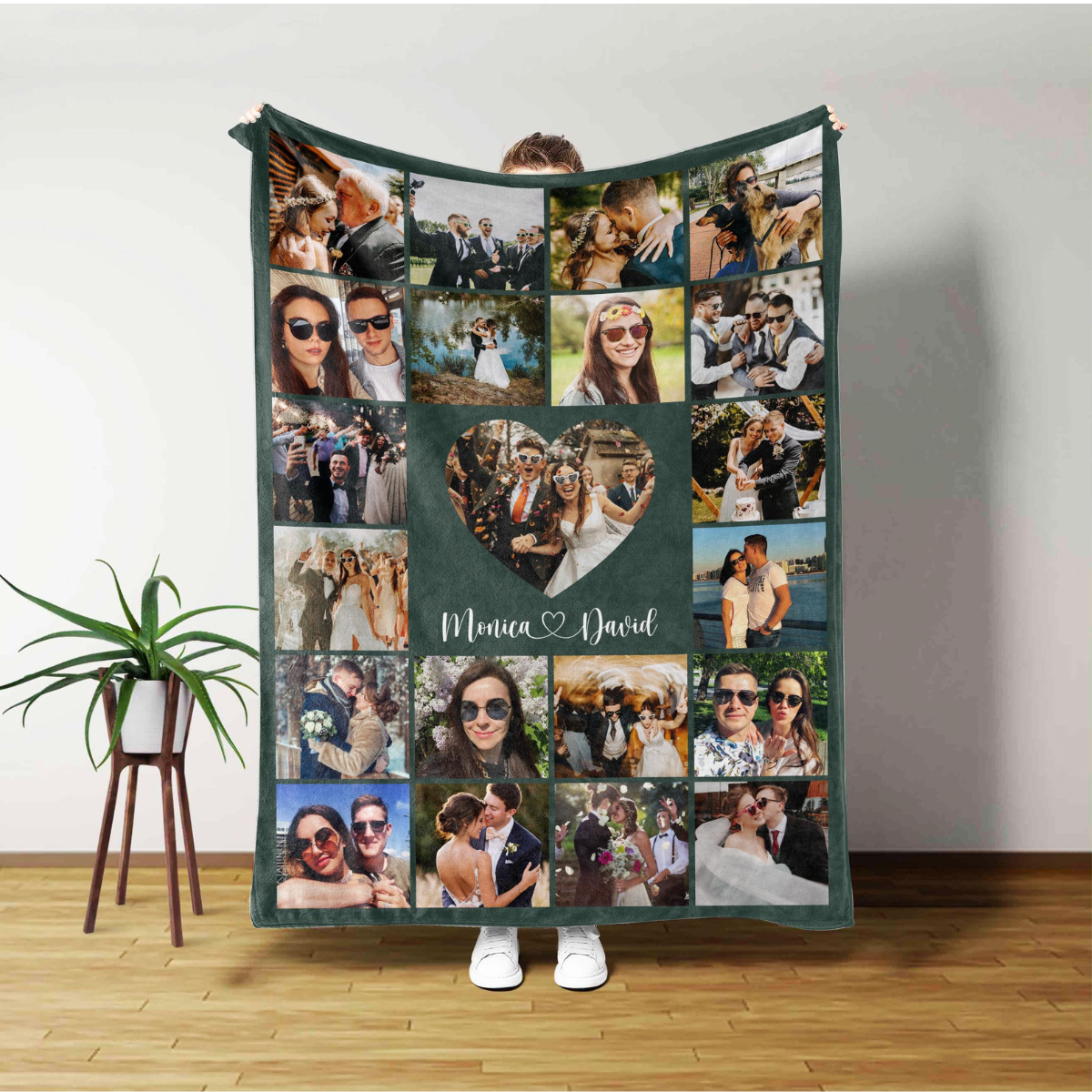 Personalized Photo Blanket, Photo Blanket with Text, Memorial Blanket, Friend Birthday Wedding Anniversary Couple Gift, Gift for Her Pet Blanket