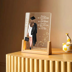 Personalized Graduation Lamp, Custom Class of 2026 Gift for Daughter, Graduation LED Night Light with Name & University
