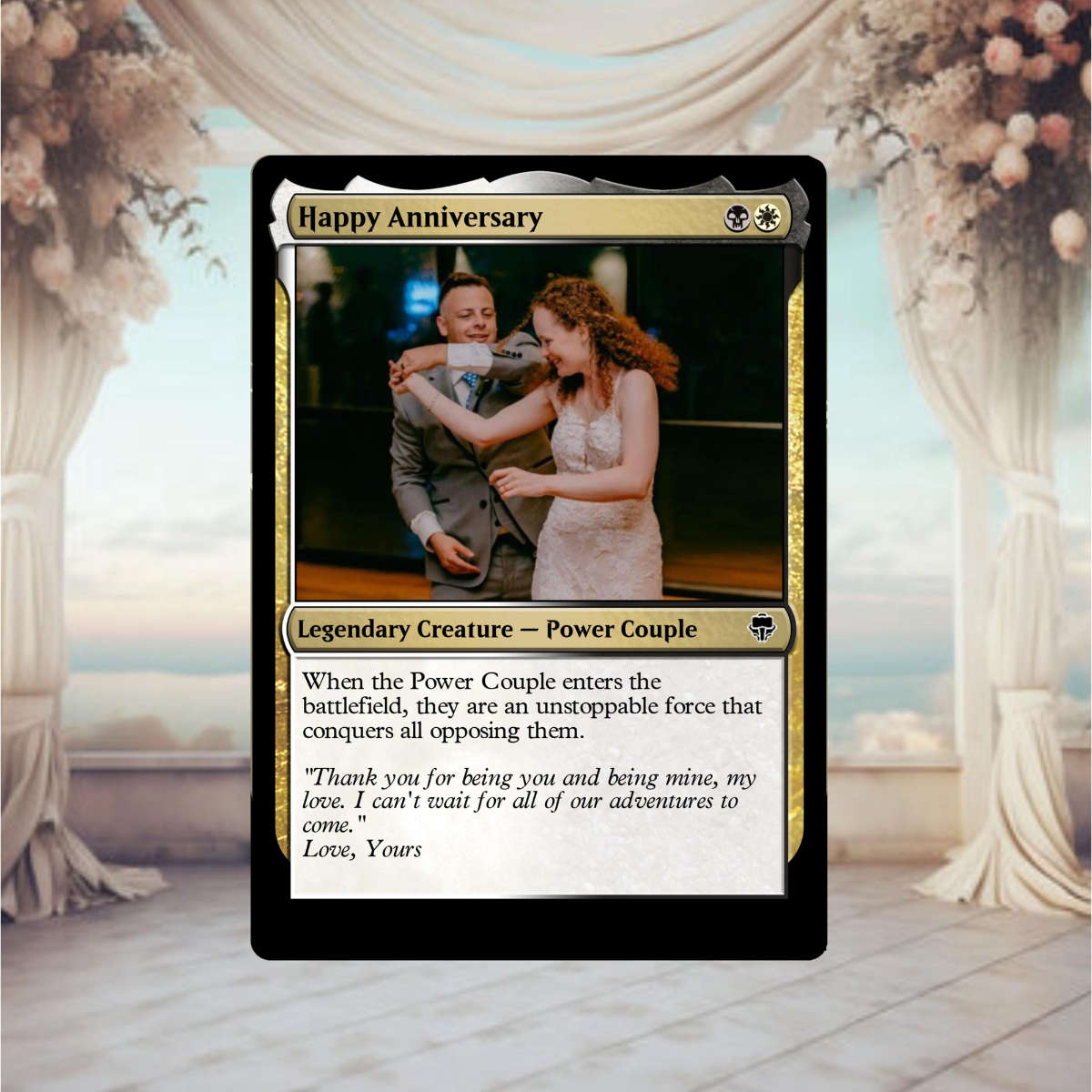 Magic the Gathering Custom Wedding Cards Custom Text, Color, Photo, Anniversary, Wedding, Party Cards