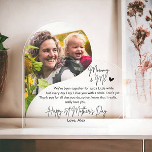 Happy 1st Mother's Day - Personalized Acrylic Plaque - Gift For New Mom