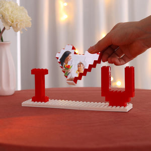 Personalized Building Blocks Puzzle, Photo Puzzle, I Love You Block Puzzle, Girlfriend, Valentine's Gifts for Her