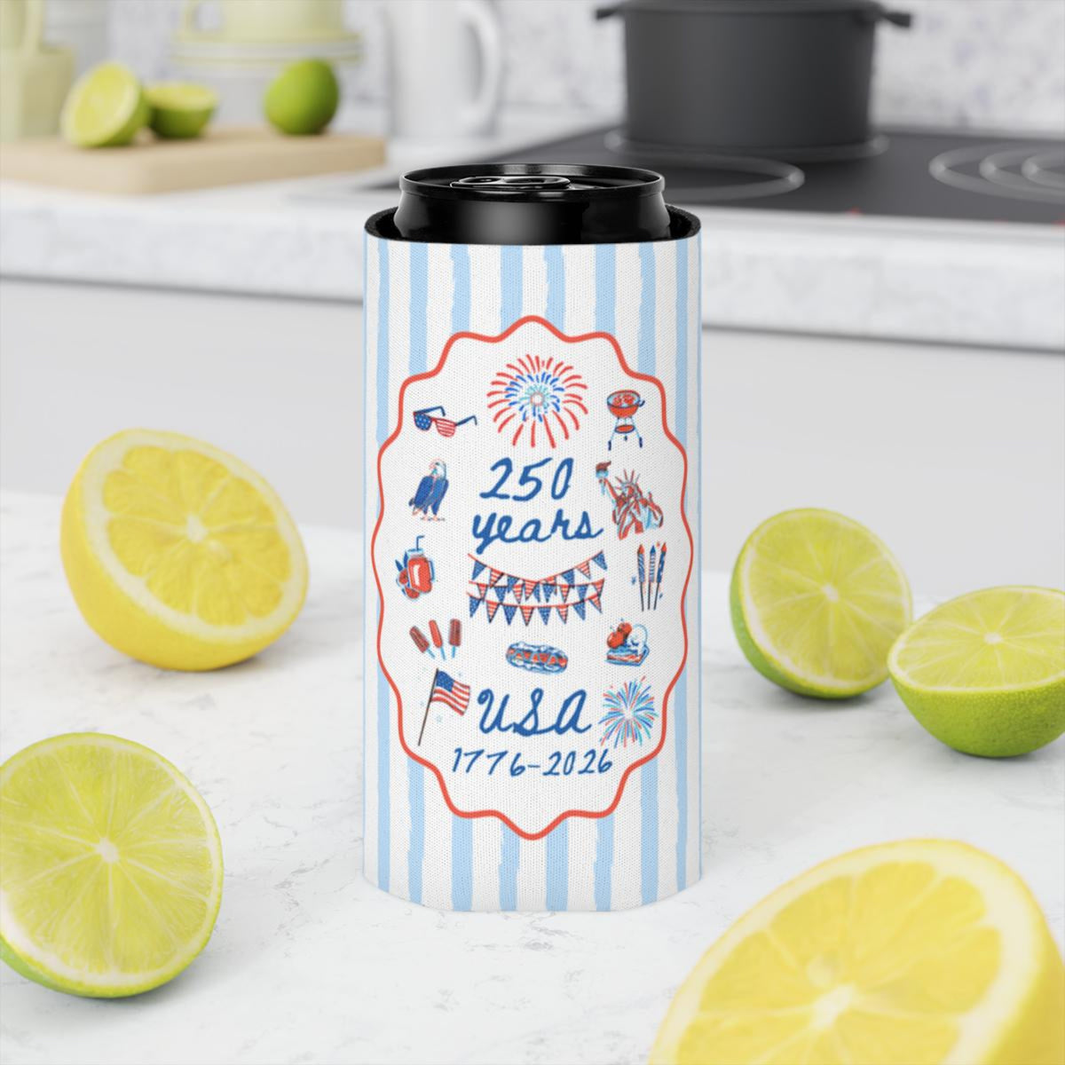 USA Can Cooler 4th of July Party Favors, 250th Anniversary America Party Decor, July 4th Decor Party Drinks, American Independence Day Gifts