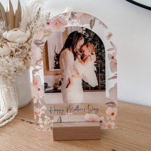 Personalised Mother's Day print | Floral Mother's Day Photo Plaque | Floral Mother's Day Photo Gift |First Mother's Day | Mother's Day Gift