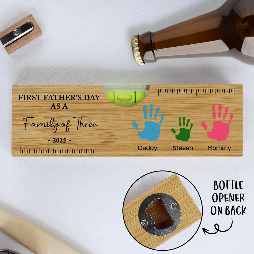Father's Day As A Family - Personalized Bottle Opener - Gift For Dad, Father's Day, Birthday Gift