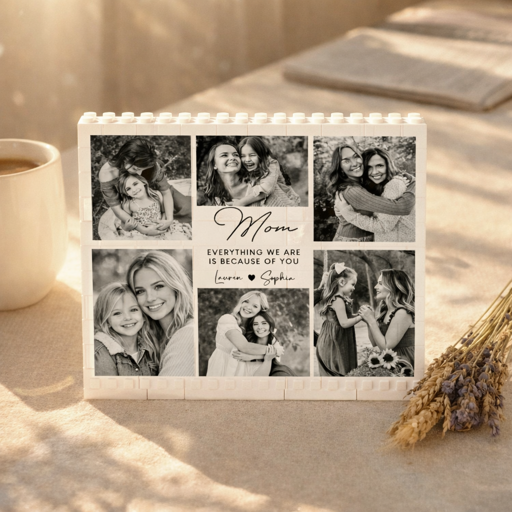 Custom Mom Photo Building Block, Custom Photo Brick Puzzle for Mom from Daughter, Happy Mother's Day Gift, Mom Birthday Gift, Mom Keepsake