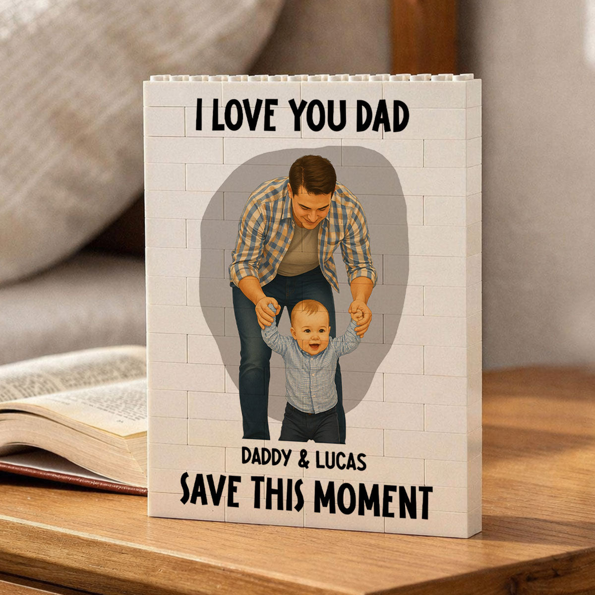 We Love You Dad - Personalized Building Block