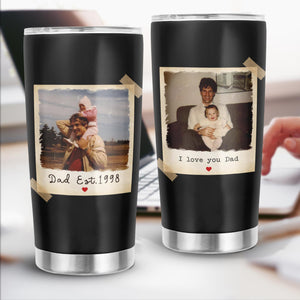 Custom Dad And Kids Photo Tumbler, Fathers Day Gift For Dad, Personalized Tumbler With Picture, New Dad Gift, Grandpa Gift, Gift For Papa