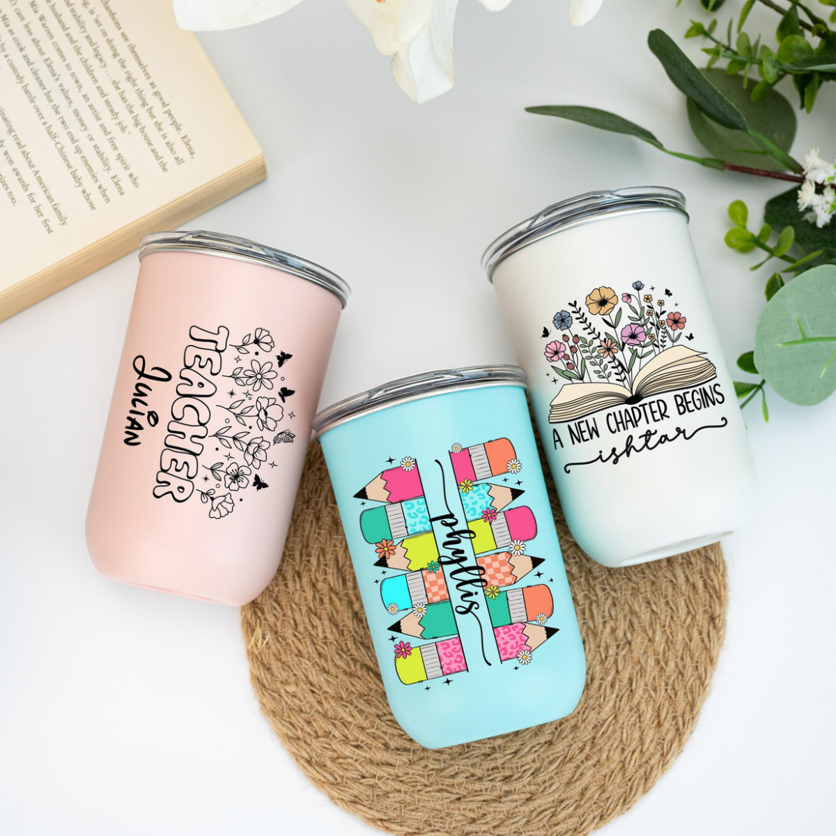 Personalized Teacher Tumbler 10oz, Thank You Teacher Gift, Teacher Appreciation Gifts, School Travel Mug Gift For Teacher, End of Year Gift